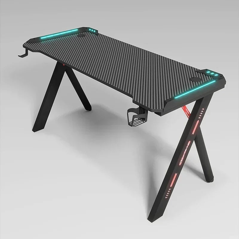 A 2024 New Design Professional Home Office Height Adjustable Computer Desk Gaming Pc Table with Rgb Light Geming Table