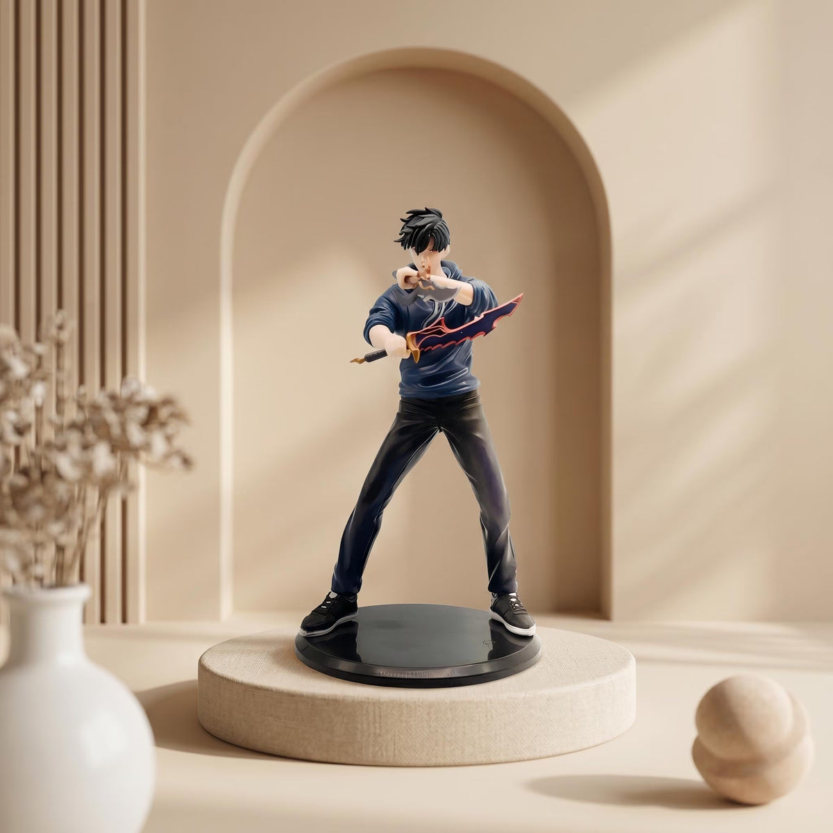 Solo Leveling Anime Figure – Sung Jinwoo, Beru and Igris Action Figurine, Collectible Manga Statue, Display Desk Decor and Gift for Fans