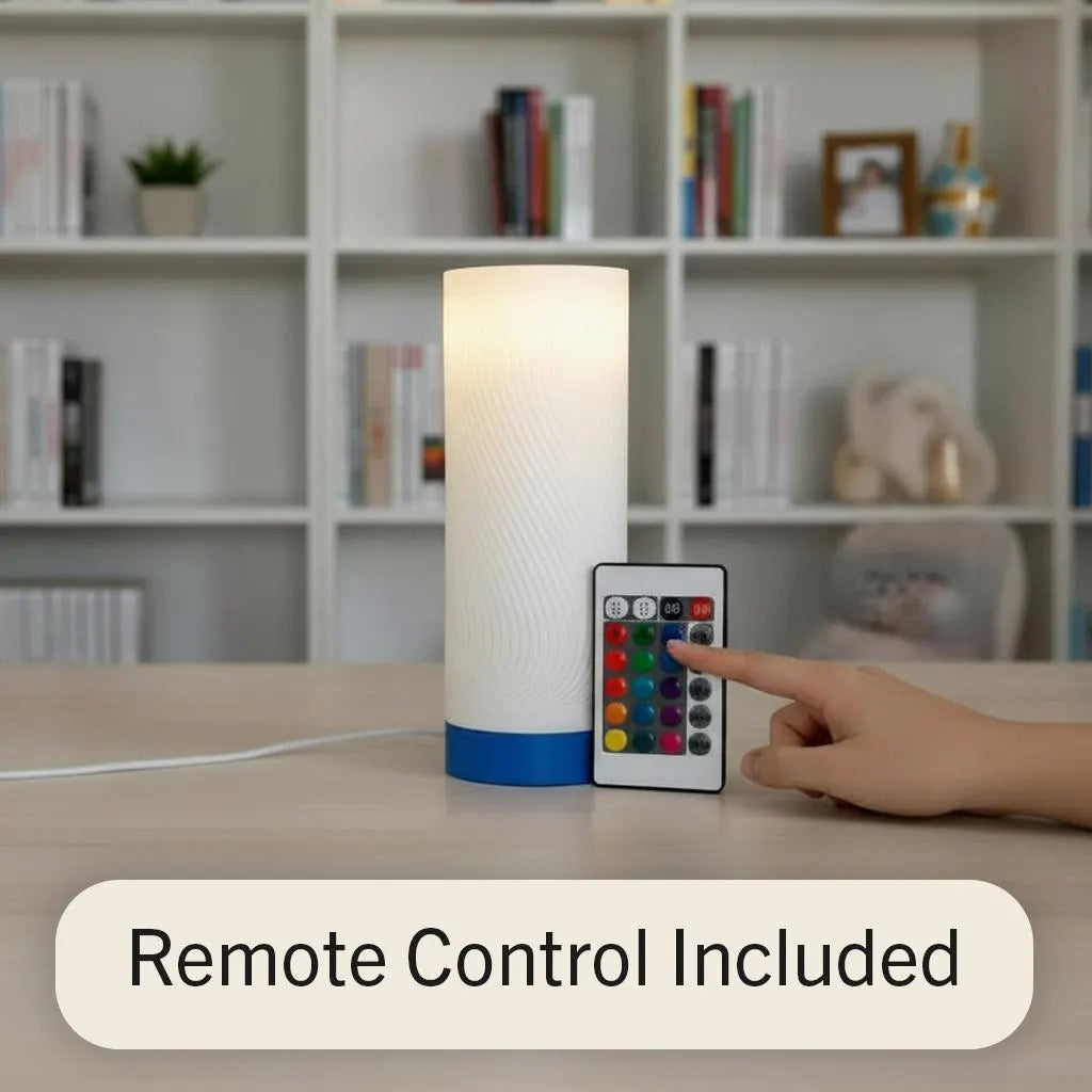 RGB Desk Lamp Ambient Lighting Home Decor with Base Color Options and Remote Control