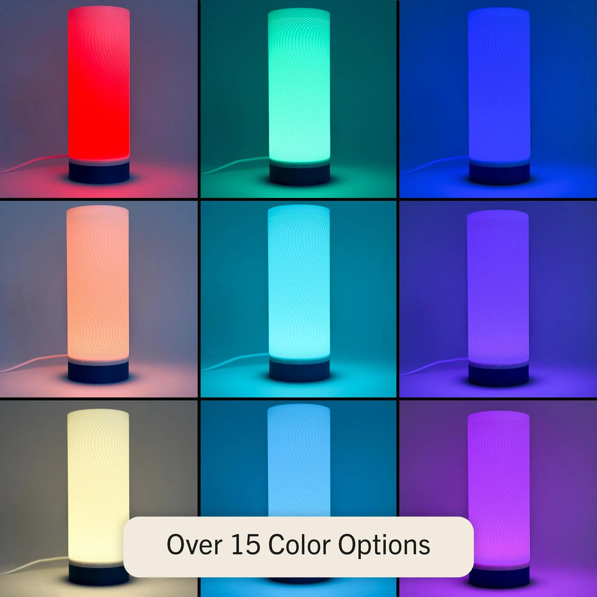 RGB Desk Lamp Ambient Lighting Home Decor with Base Color Options and Remote Control