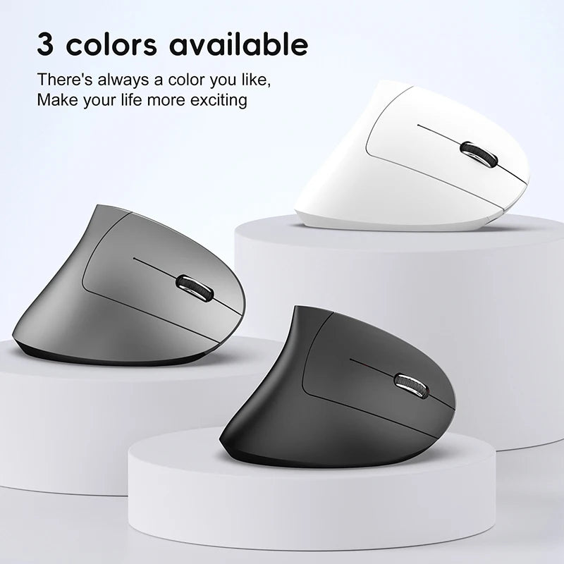 Wireless Mouse Bluetooth Vertical Mouse Dual-Mode Silent Mouse Rechargeable Gaming Mouse for Win Mac OS Laptop Computer Mouse