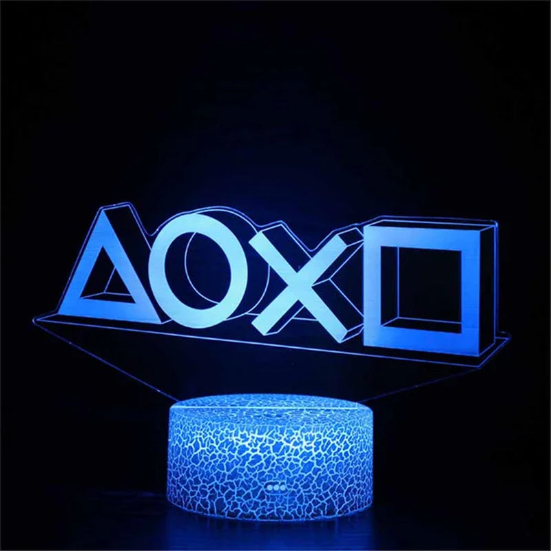 3D LED Gaming Party Setup Lamp Gaming Room Lamp Decoration USB Powered Night Light Table Lamp for Bedroom Decor Christmas Lights