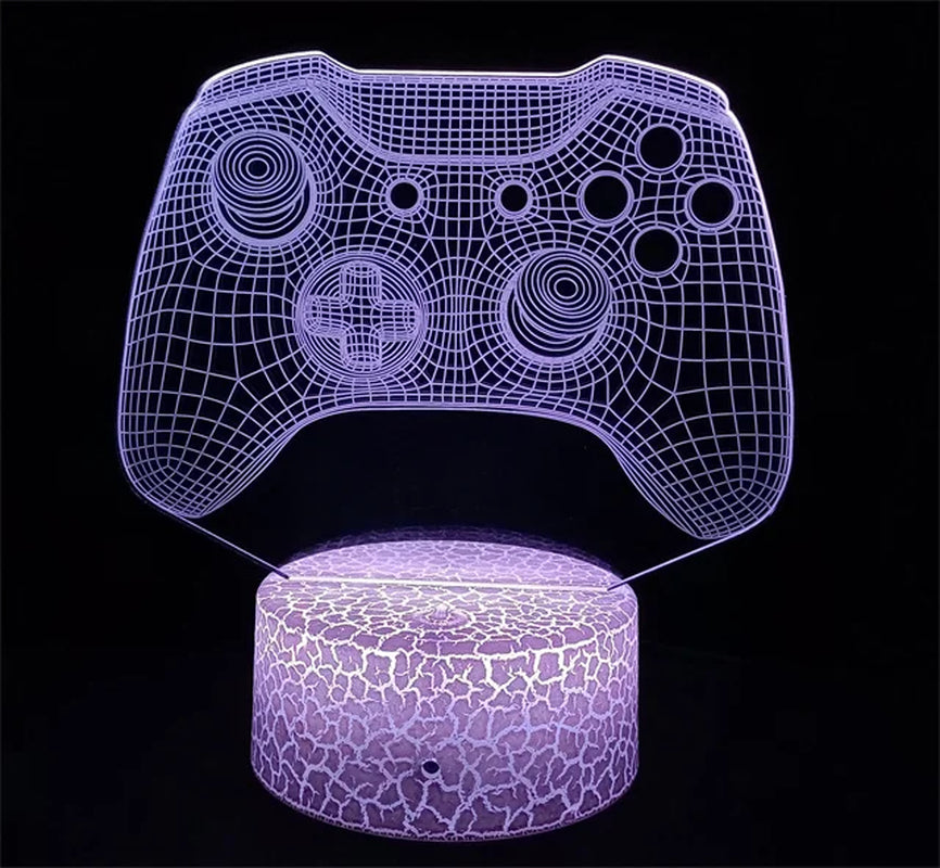 3D LED Gaming Party Setup Lamp Gaming Room Lamp Decoration USB Powered Night Light Table Lamp for Bedroom Decor Christmas Lights