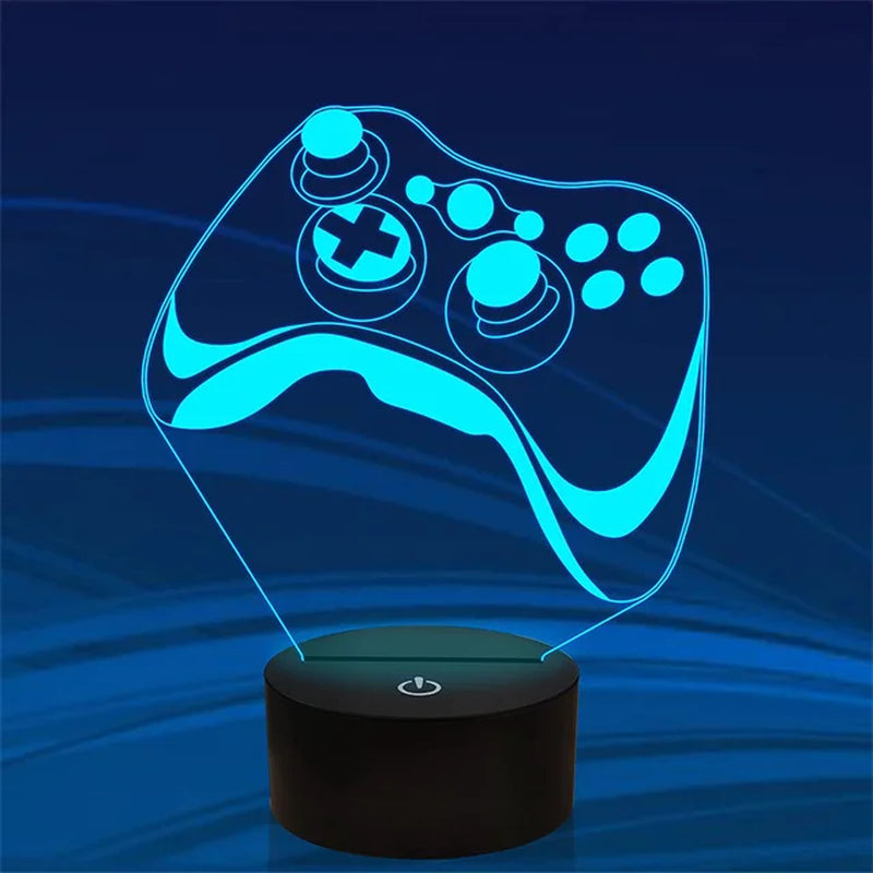 3D LED Gaming Party Setup Lamp Gaming Room Lamp Decoration USB Powered Night Light Table Lamp for Bedroom Decor Christmas Lights