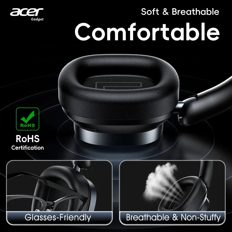 Ohr633 2026 New Model Wireless Bluetooth Headset Hifi Stereo Sound Quality Anc Call Noise Reduction Foldable and Adjustable Design Built-In High-Definition Microphone Gaming Headset