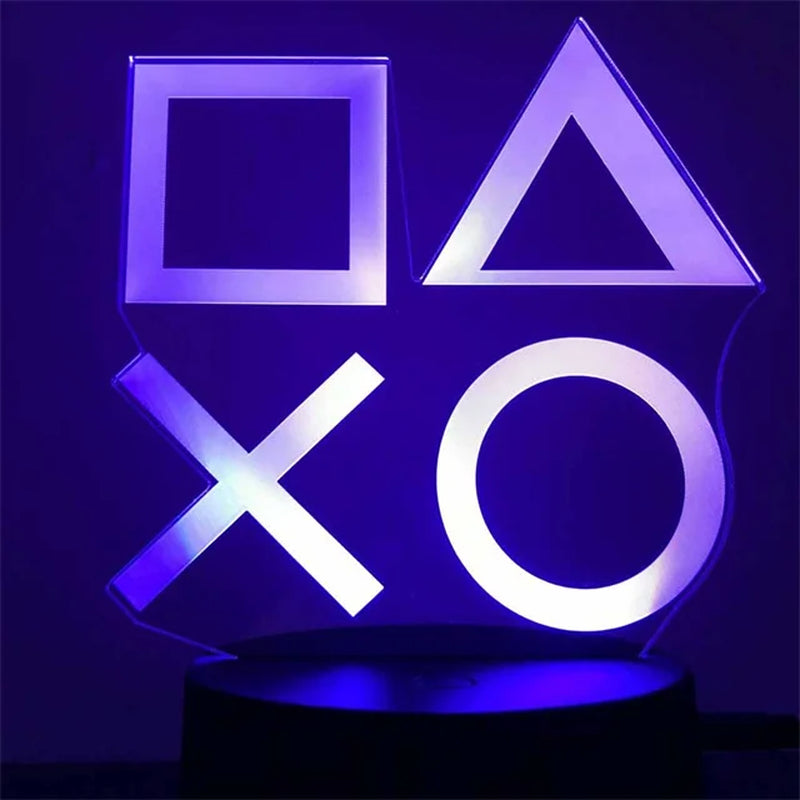 3D LED Gaming Party Setup Lamp Gaming Room Lamp Decoration USB Powered Night Light Table Lamp for Bedroom Decor Christmas Lights
