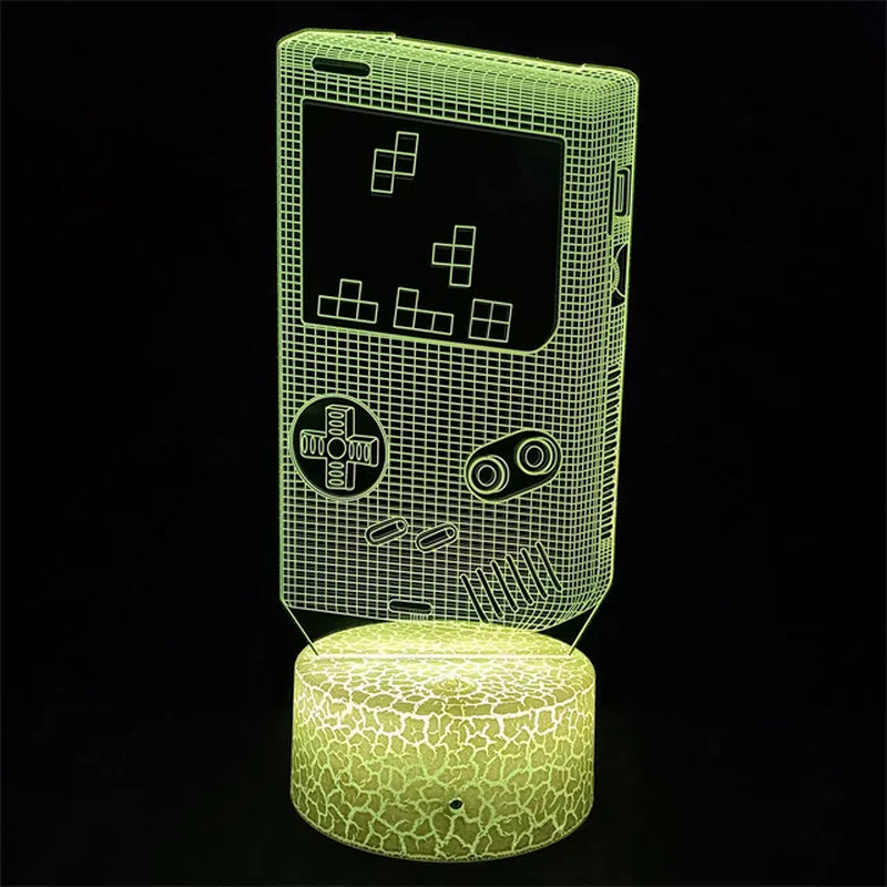 3D LED Gaming Party Setup Lamp Gaming Room Lamp Decoration USB Powered Night Light Table Lamp for Bedroom Decor Christmas Lights