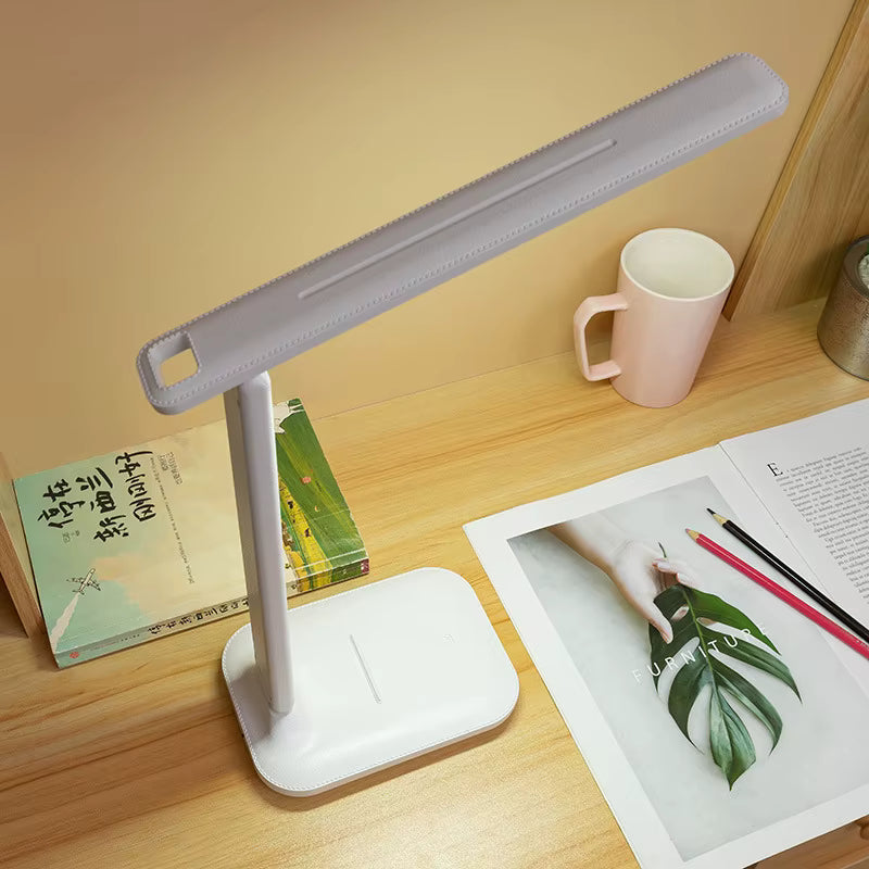 Lampada da Scrivania Pieghevole, Luce Notturna Dimmerabile con Controllo Touch USB, Lampada da Tavolo LED Ricaricabile USB per Lettura in Dormitorio Studentesco e Camera da Letto