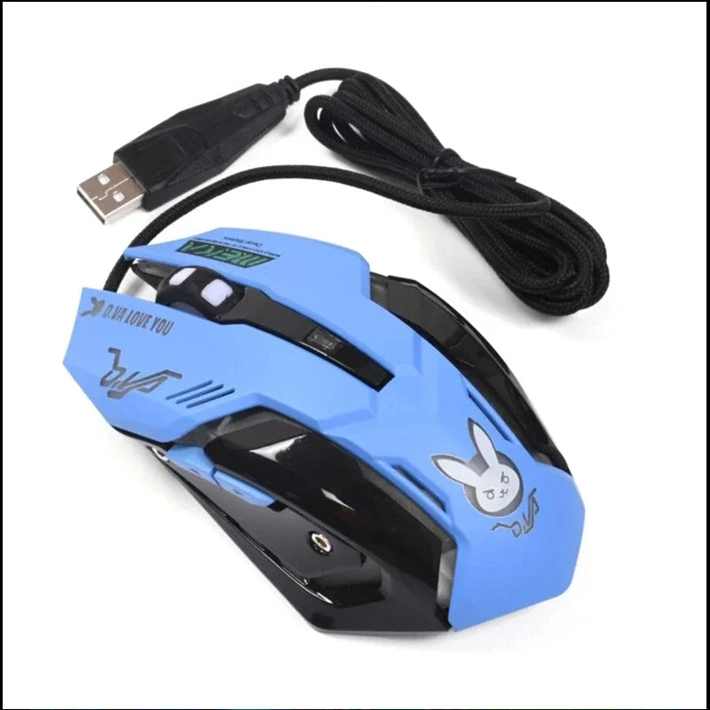 OW 6 Buttons Breathing LED Backlit Gaming Mouse D.VA  Reaper Wired Computer Mouse For Overwatch pc Gamer Mice Gaming Mice Gamer