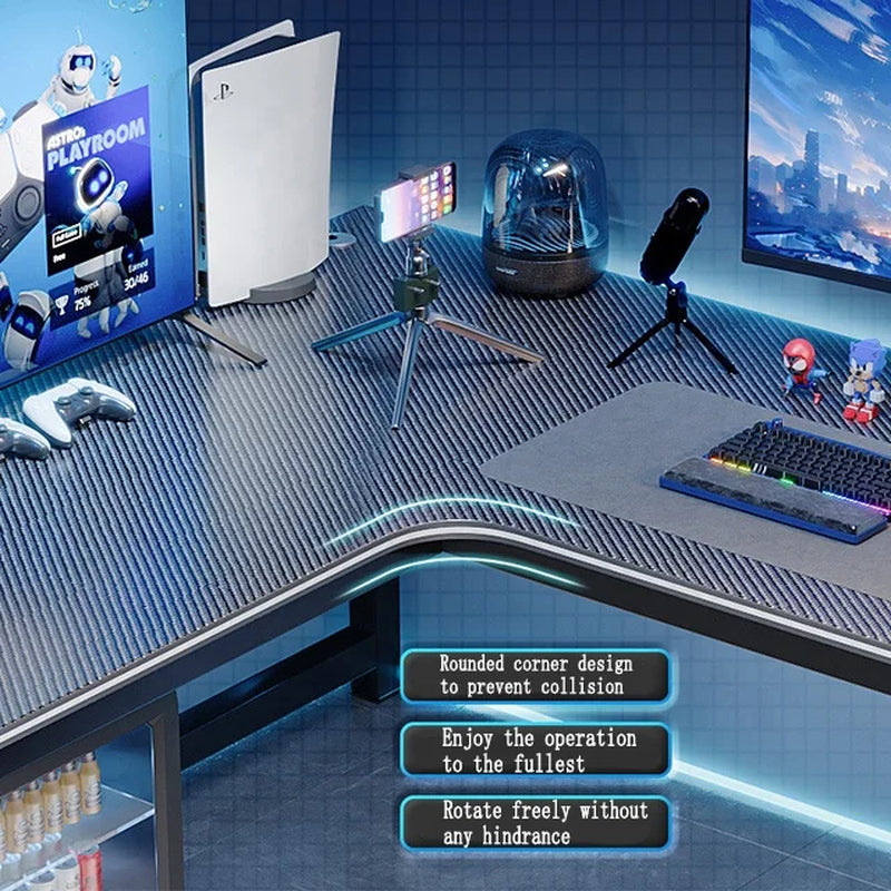 Home Office Computer Table L Shape Desk Gaming