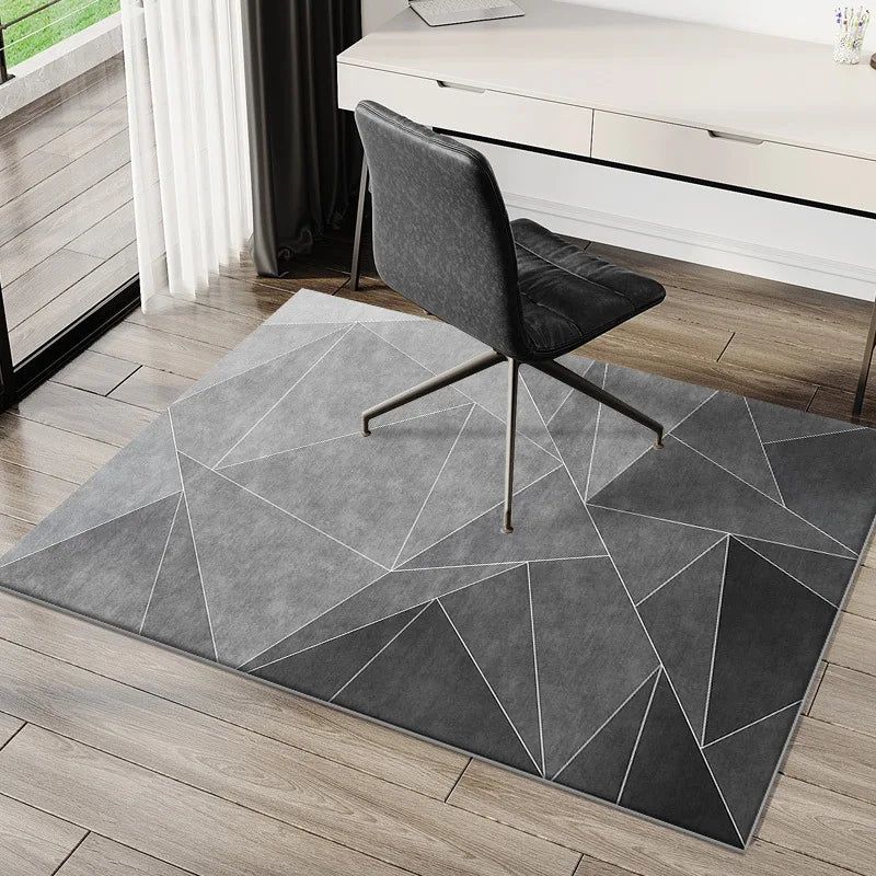 Modern Minimalist Rug for Study/Office Computer Desk Gaming Chair Anti-Slip Mat Bedroom Carpet Home Decor