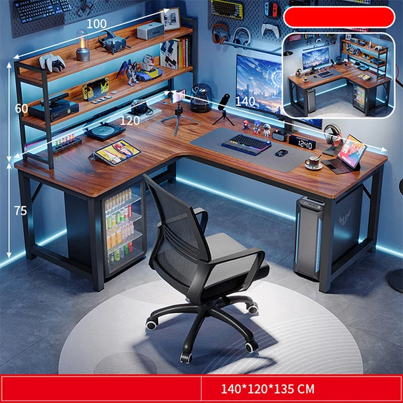 Home Office Computer Table L Shape Desk Gaming