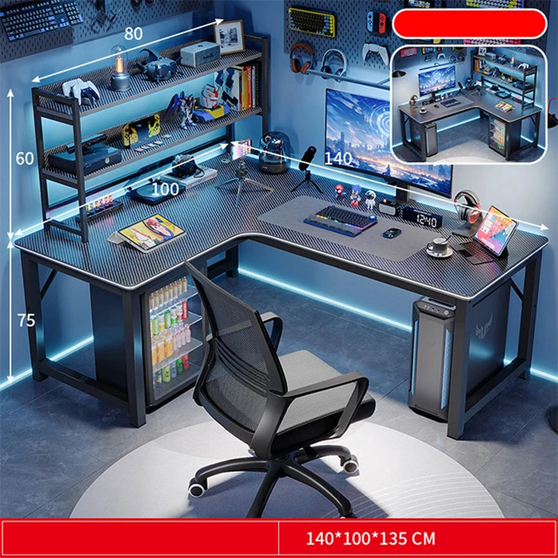 Home Office Computer Table L Shape Desk Gaming