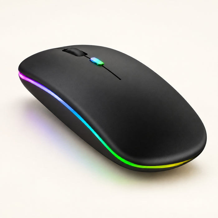 Mouse Wireless Bluetooth Ricaricabile – Silenzioso con LED